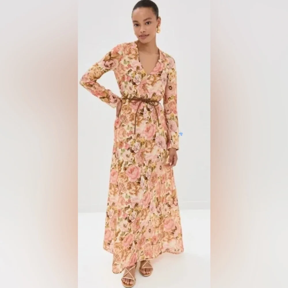 Zimmermann Golden Plunge Maxi Dress Size 10 EUC - Picture 1 of 16